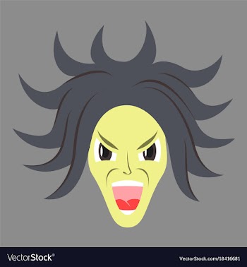 Flat icon on theme evil face vector image