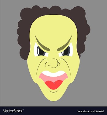Flat icon on theme evil face vector image