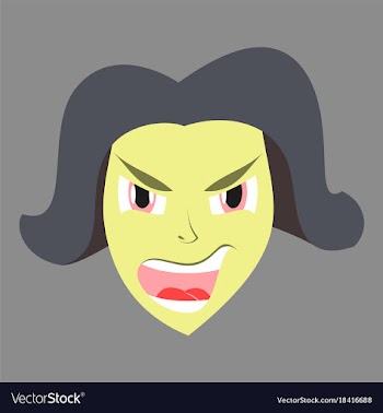 Flat icon on theme evil face vector image