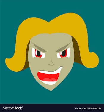 Flat icon on theme evil face vector image