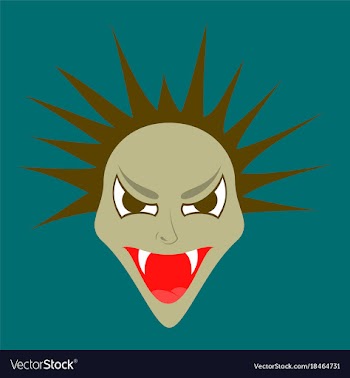 Flat icon on theme evil face vector image