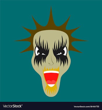 Flat icon on theme evil face vector image