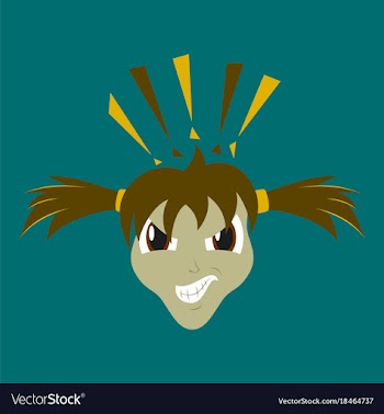 Flat icon on theme evil face vector image