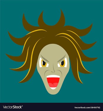 Flat icon on theme evil face vector image