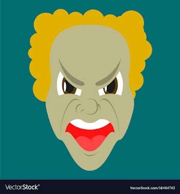 Flat icon on theme evil face vector image