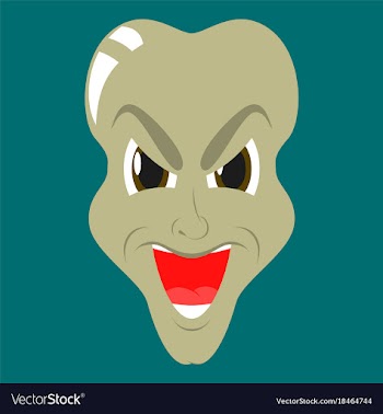 Flat icon on theme evil face vector image