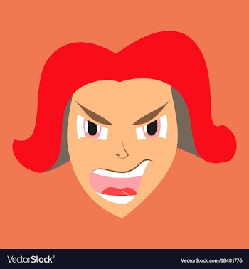Flat icon on theme evil face vector image