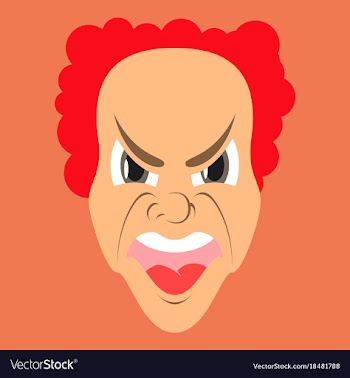 Flat icon on theme evil face vector image