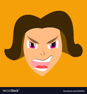 Flat icon on theme evil face vector image