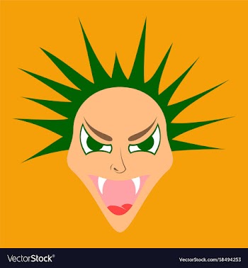 Flat icon on theme evil face vector image