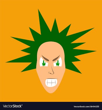 Flat icon on theme evil face vector image