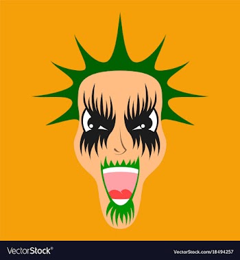 Flat icon on theme evil face vector image