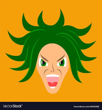 Flat icon on theme evil face vector image