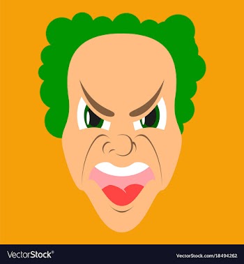 Flat icon on theme evil face vector image