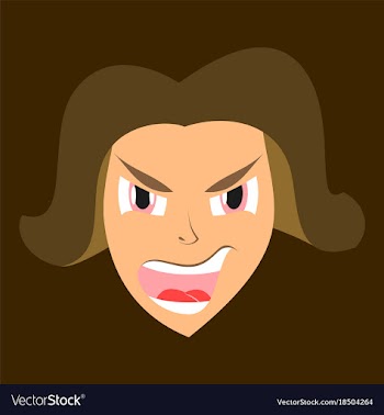 Flat icon on theme evil face vector image