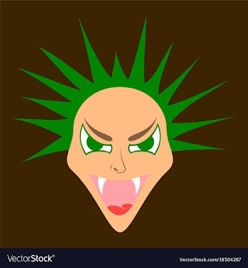 Flat icon on theme evil face vector image