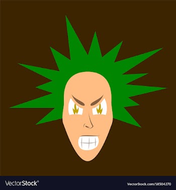 Flat icon on theme evil face vector image