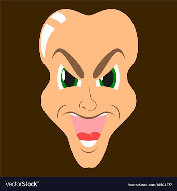 Flat icon on theme evil face vector image