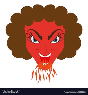 Flat icon on theme evil women vector image
