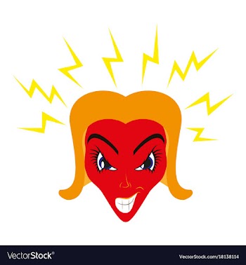 Flat icon on theme evil women vector image