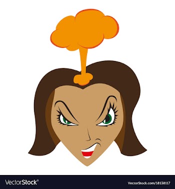 Flat icon on theme evil women vector image