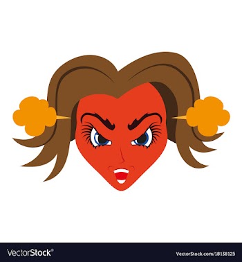 Flat icon on theme evil women vector image