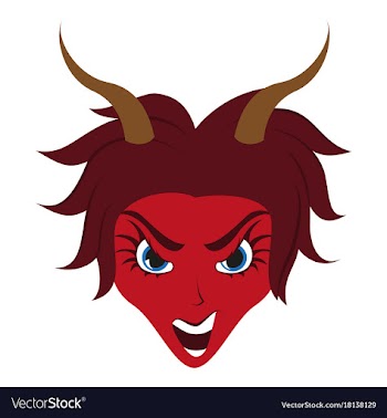 Flat icon on theme evil women vector image