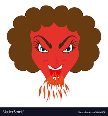 Flat icon on theme evil women vector image