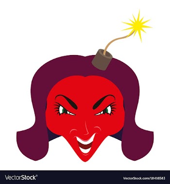 Flat icon on theme evil women vector image