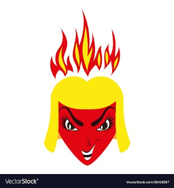 Flat icon on theme evil women vector image