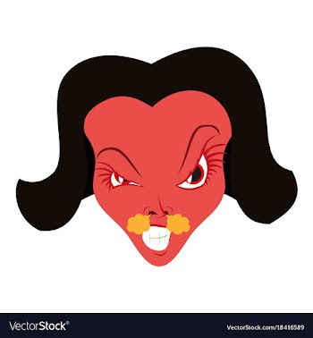 Flat icon on theme evil women vector image
