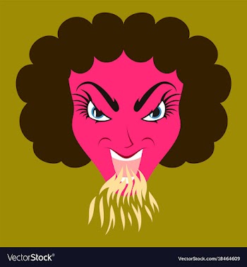 Flat icon on theme evil women vector image