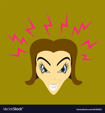 Flat icon on theme evil women vector image