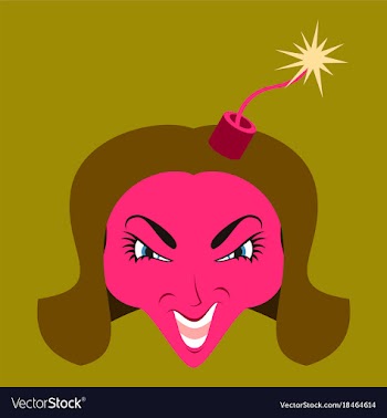 Flat icon on theme evil women vector image