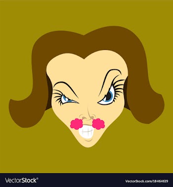 Flat icon on theme evil women vector image
