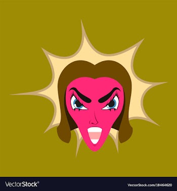 Flat icon on theme evil women vector image