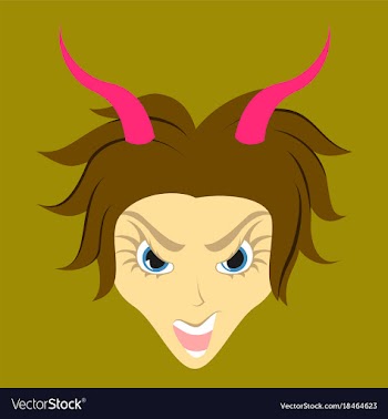 Flat icon on theme evil women vector image