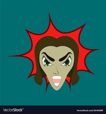 Flat icon on theme evil women vector image
