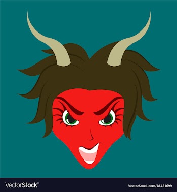 Flat icon on theme evil women vector image