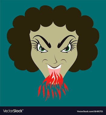 Flat icon on theme evil women vector image
