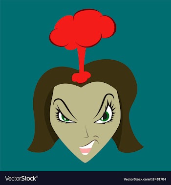 Flat icon on theme evil women vector image