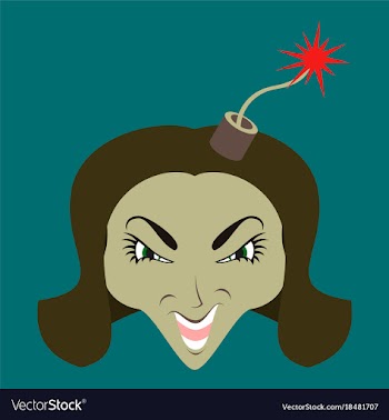 Flat icon on theme evil women vector image