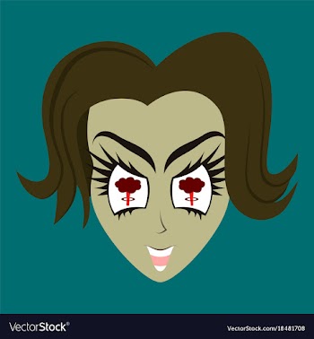 Flat icon on theme evil women vector image