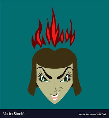 Flat icon on theme evil women vector image