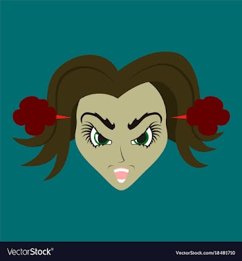 Flat icon on theme evil women vector image
