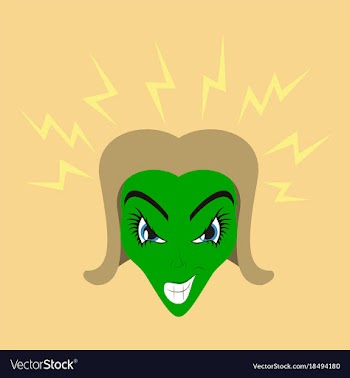 Flat icon on theme evil women vector image