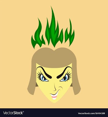 Flat icon on theme evil women vector image