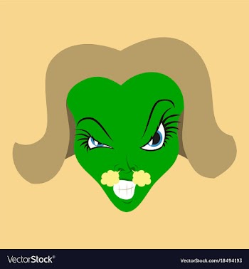 Flat icon on theme evil women vector image
