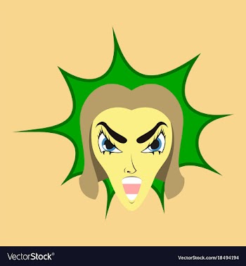 Flat icon on theme evil women vector image