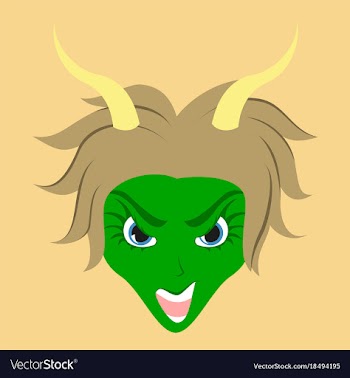 Flat icon on theme evil women vector image